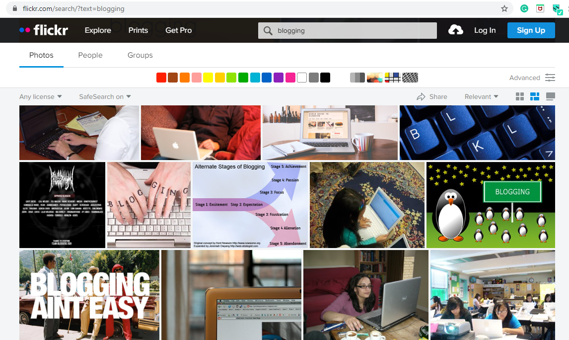 Flickr is a great site to find free images for your website
