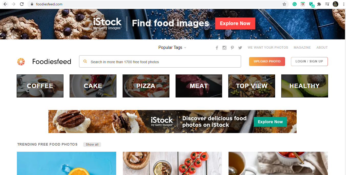 Foodiesfeed is a great site for free images for your website