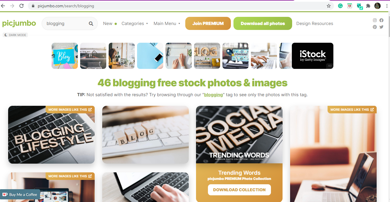 PicJumbo is a great place to find free images for your website