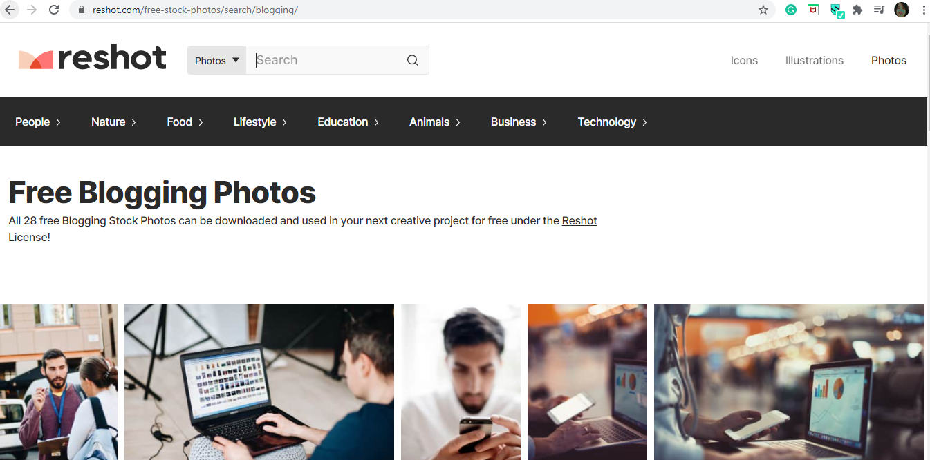 Reshot is a great site to get free images for your website