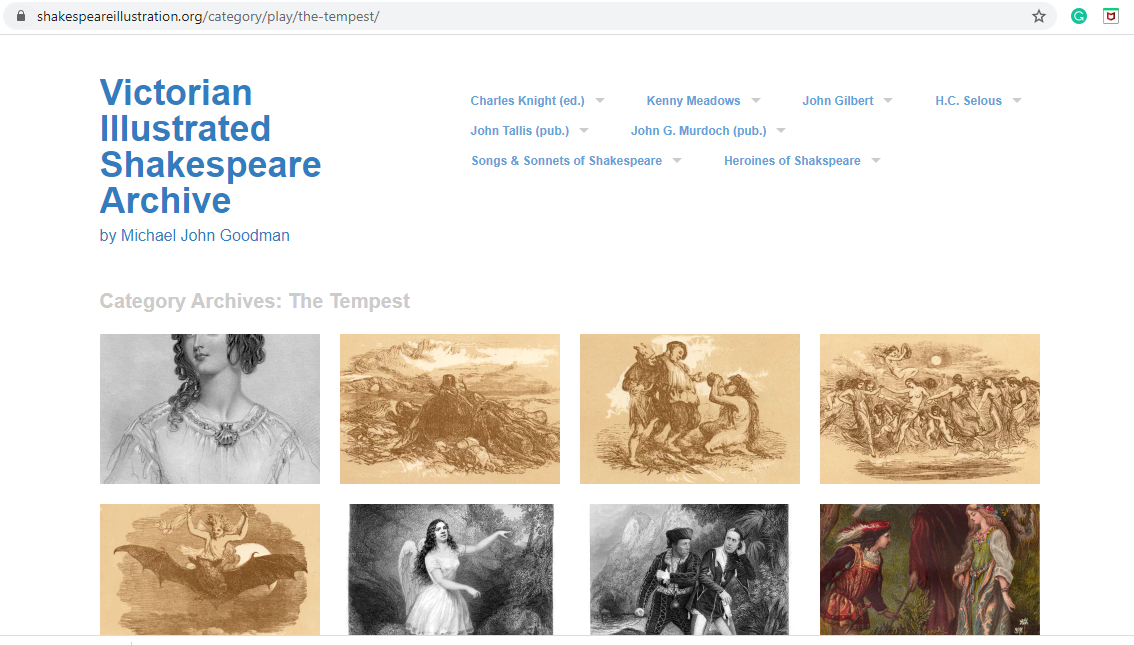 Victorian Illustrated Shakespeare Archive is a site for free vintage images