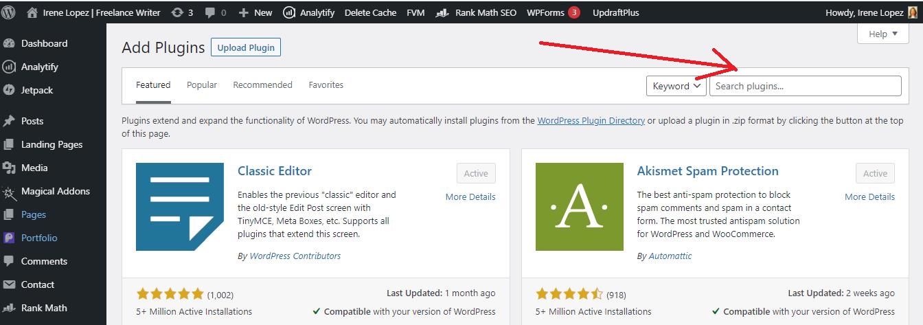 Screenshot 3 How to Install a plugin from the WordPress Plugin Directory