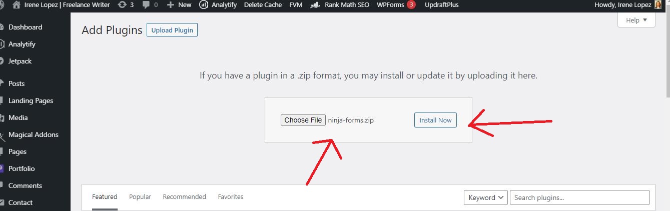 Screenshot 8 How to Install a Plugin on WordPress using an external zip file